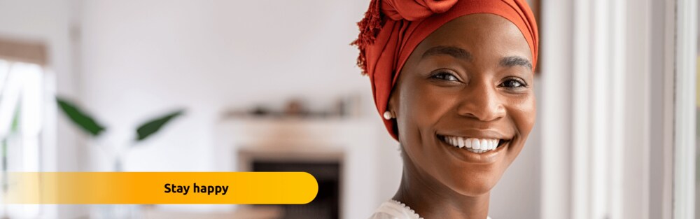 Active smiling woman